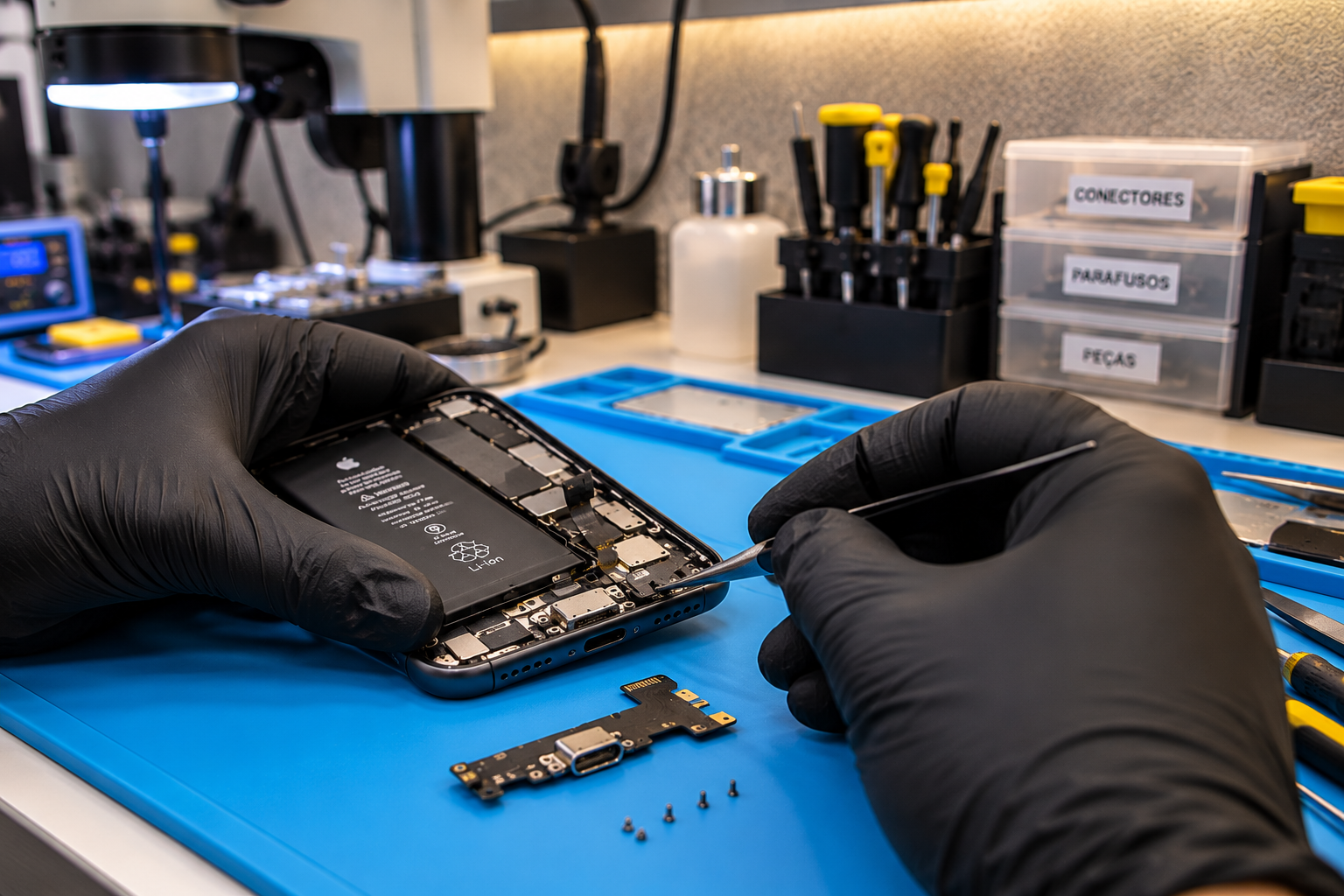 Reparo de conector de carga